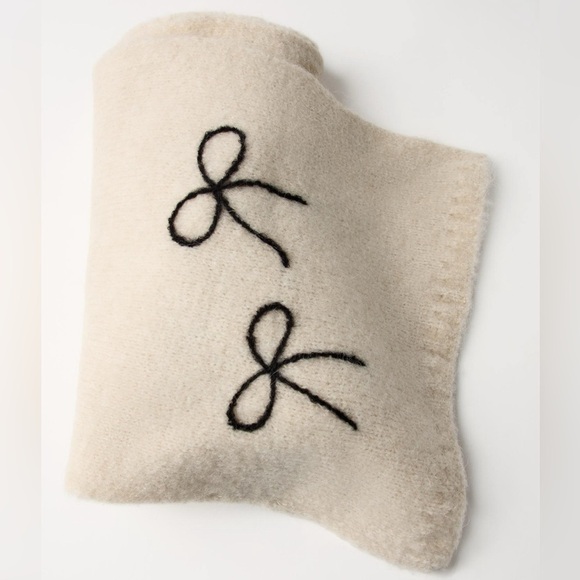 BNWT ZARA THICK KNIT BOW SCARF - Picture 6 of 8